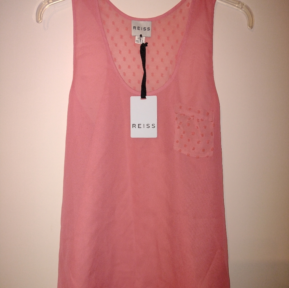 Reiss pink sleeveless blouse size 10 - NWT - Picture 5 of 6